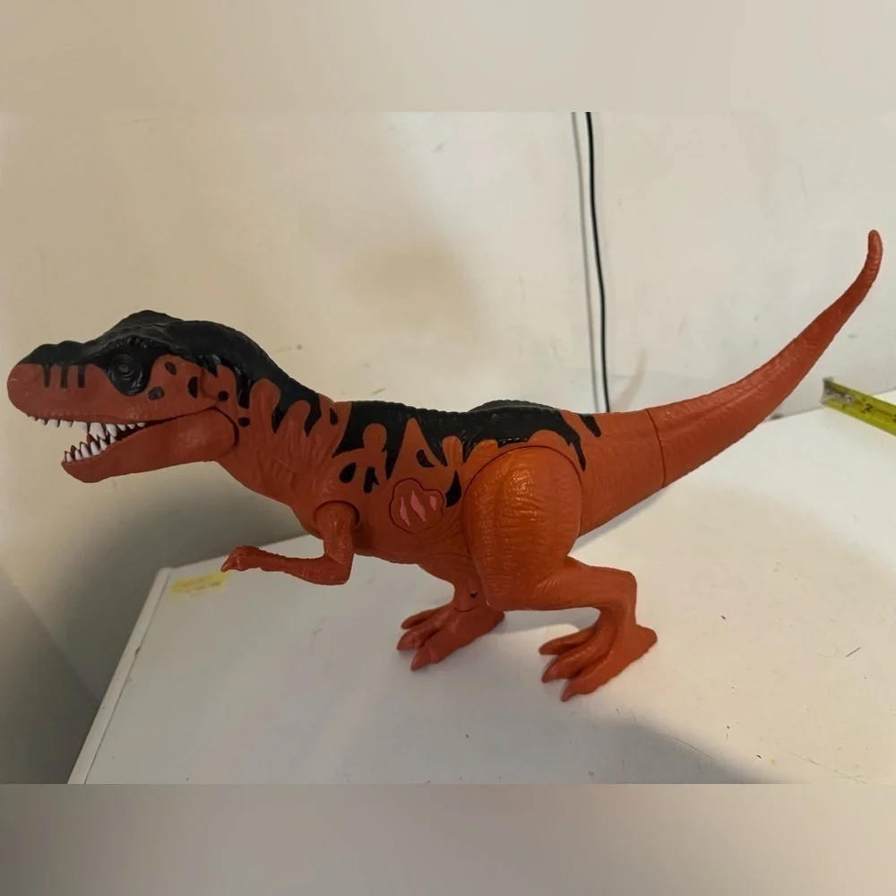 Dinosaur Action Figure Toy T-Rex Lights Up Sounds Roars Poseable Plastic 11